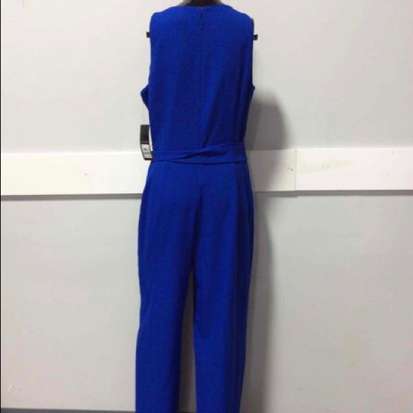 New Nine West Royal Blue Flyaway Pantsuit Sz 8 - Picture 4 of 6